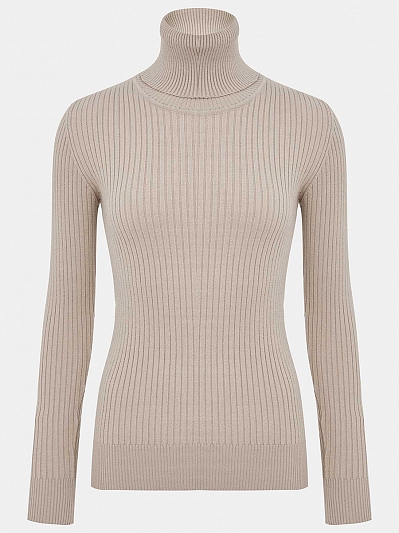 RF-05001-beige_Н Водолазка женская 55%вискоза,3 0%полиамид,15%эластан,беж