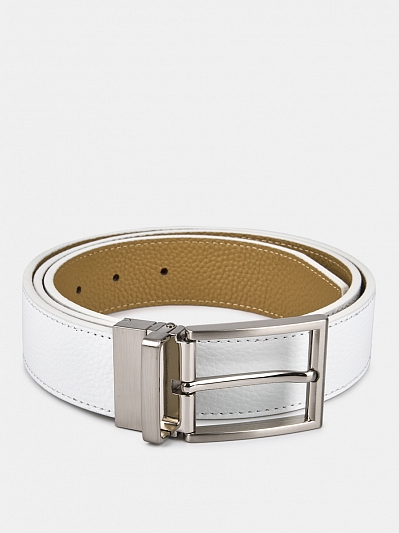 150413P-14287-11/12 Ремень женский Ralf Ringer,нат ур.кожа,115х3,4см,белый/бежев