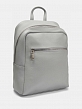 Рюкзак женский из натуральной кожи, серый, 25x32x10