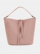 Сумка женская хобо, розовая, 35х26,5х12,5