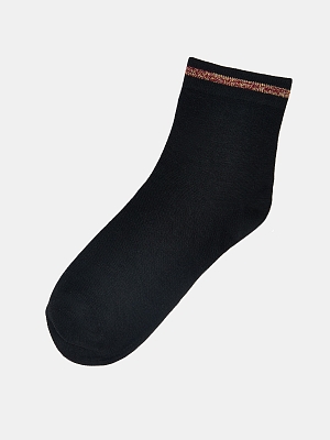 АУОН063400 Носки женск.хлопк.однотонн.с л юрексом на резинке р.25черные