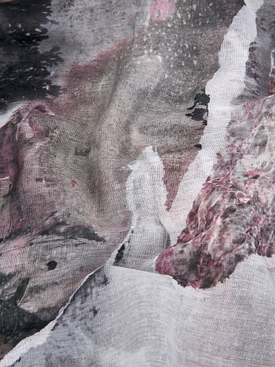 XC1901-3 Шарф жен.80%вискоза20%полиэсте р 70x180 FABRETTI серый