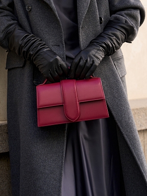 АУГС337900 Сумка женская Ralf Ringer натур.кожа,235х64х146,бордовая