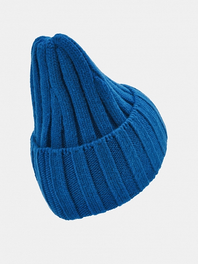  Шапка женская с шерстью, синяя