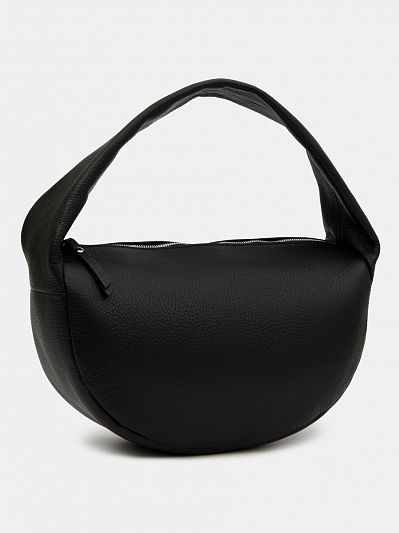 Сумка женская из натуральной кожи, черная, 29*19*9