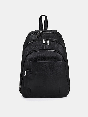 АУГЗ056700 Рюкзак мужской натуральная кожа,420x300x190,черный