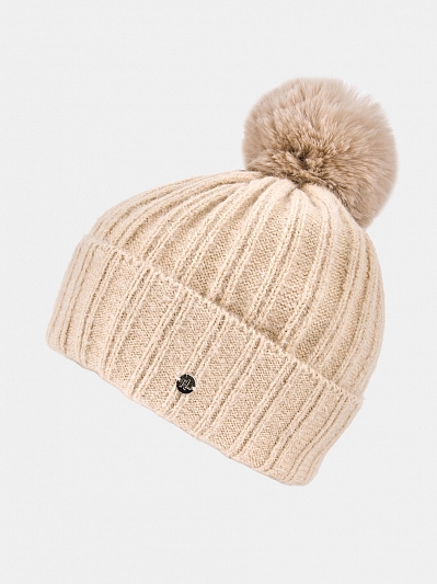 110322L-15642-12_Н Шапка женская Russian Look50%а крил,30%нейлон,20%ш,б/разм беж