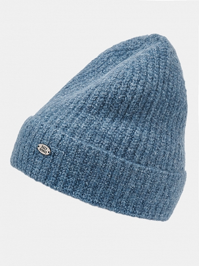 Шапка женская с шерстью, голубая