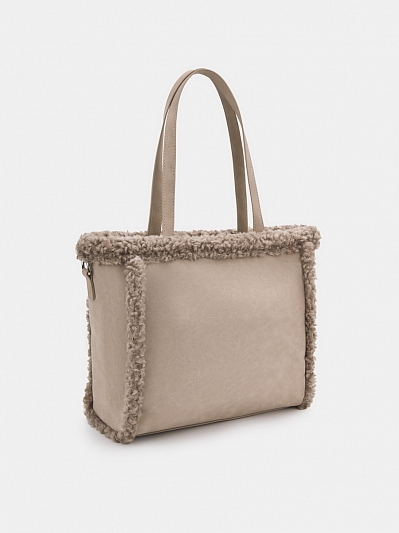 Сумка женская, бежевая, 38*13*27