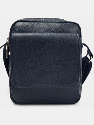 АУГС277500 Сумка мужская нат.кожа суприм 150*180*70  синяя