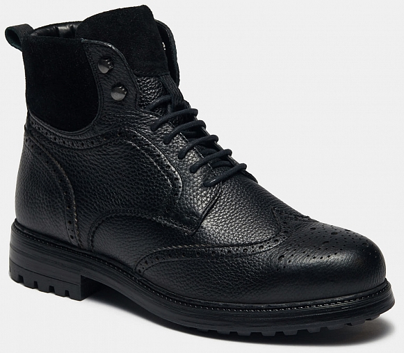 Ботинки мужские ELBRUS (цвет черный, натуральная кожа,спилок) — купить по  цене 11990 р. в интернет-магазине RALF RINGER | Стильная мужская обувь в  Москве
