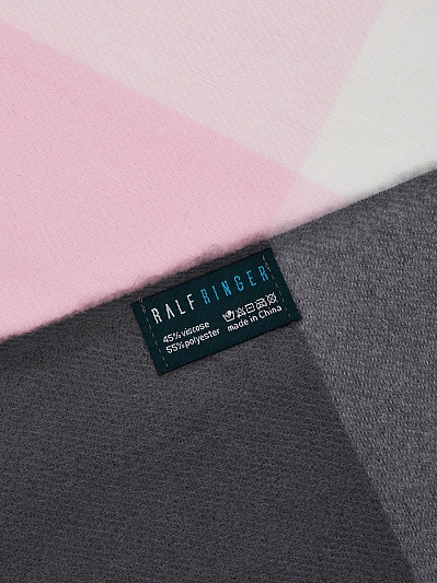 АУГШ111000 Палантин женск.Ralf Ringer45%в искоз55%полиэст,70*180,сер/роз