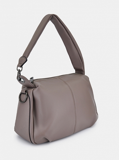 21101/19 Сумка женская,BAGGINI,иск.кожа 34*25*12,серо-бежевая