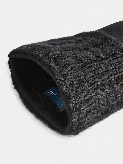 LB-PH-90-RF-black Перчатки жен.трикотаж 50% хло пок,50%полиэстер,черный