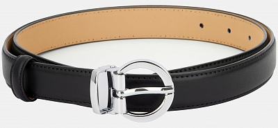 151323P-20488-01 Ремень женский натур.кожа 1300x25x2,черный