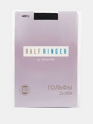 RALFGB-N Тонкие эластичн.гольфы (2пар) 88%полиамид,12%эластан черные