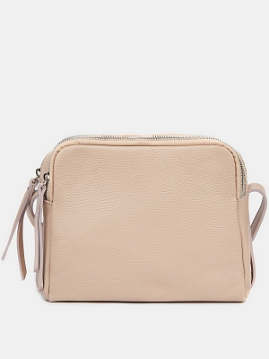 F5018/515 Сумка жен.,нат.кожа 22х19х9 пудровая