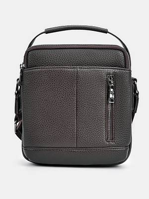 АУГС330400 Сумка мужская экокожа 100% ,200х70х240,коричневая