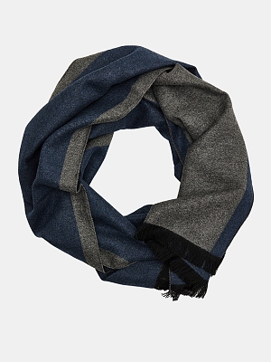 АУГШ112200 Шарф мужск.Ralf Ringer65%в искоза35%полиэстер,30*180,син