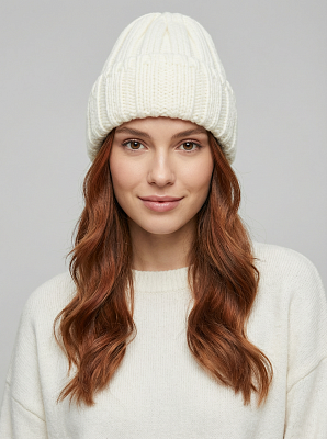 АУГЧ098400_Н Шапка женская Ralf Ringer, 50% шерсть,50%акрил,белая