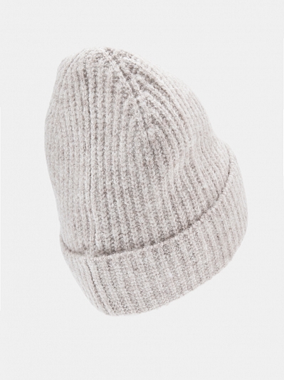 Шапка женская с шерсть, бежевая