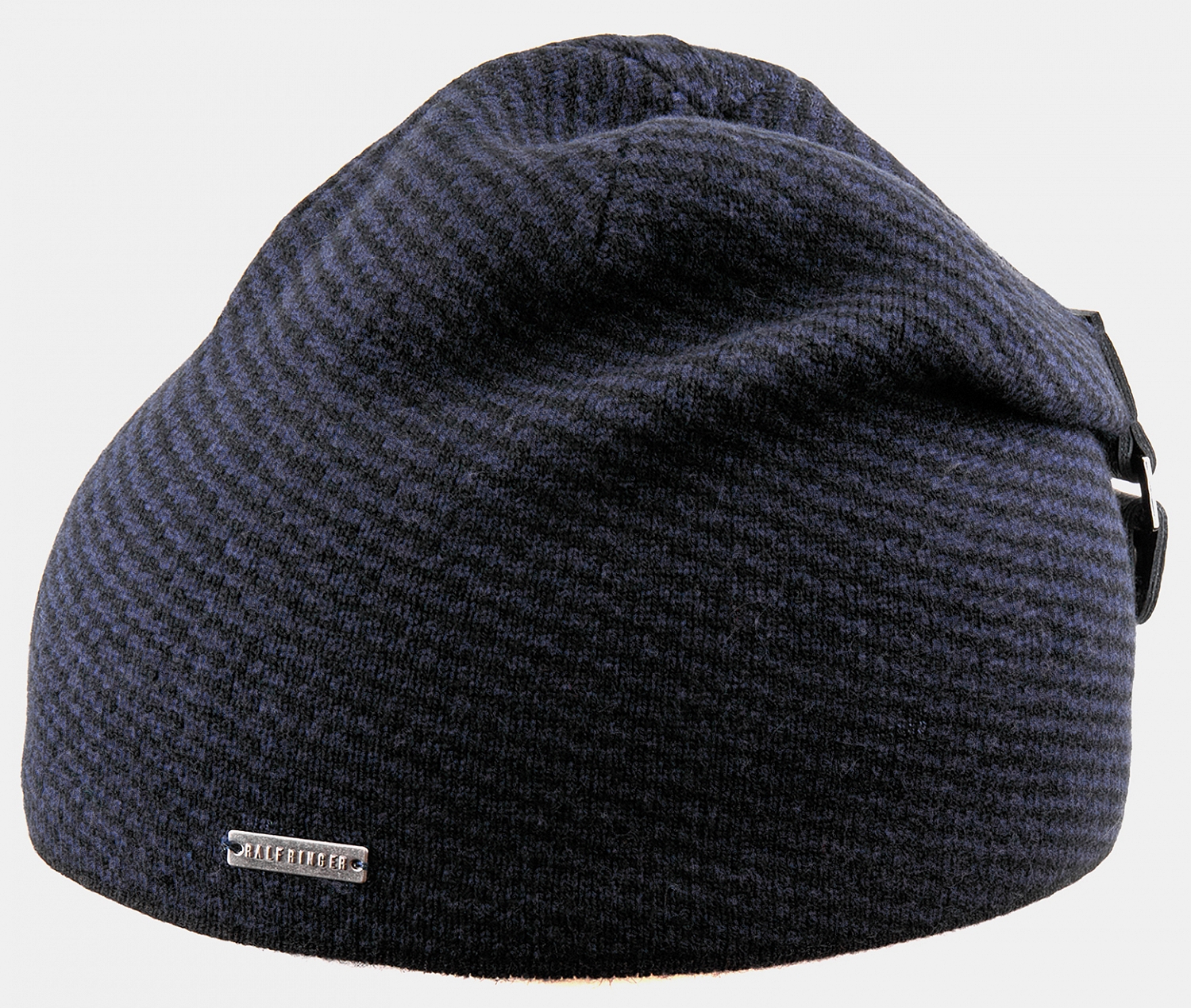 110423P-18715-04_Н Шапка мужская,90%вискоза ,10%кашемир,син/черная