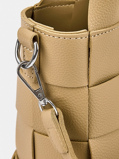 Сумка женская, бежевая, 16x10x18