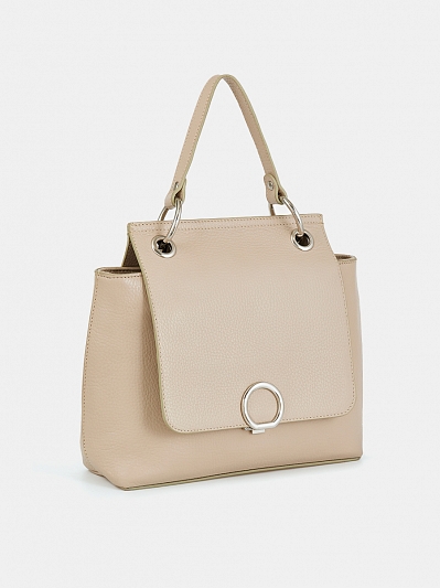 Сумка сэтчел женская, бежевая, 32х12,5х10