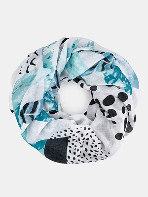 LG19-134-RF-11_Н Палантин женский 90х180 голубой