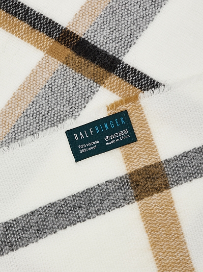 АУГШ111200 Палантин женск.Ralf Ringer70%в искоза30%шерсть,73*190,бел