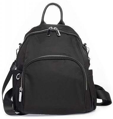 25020/10 Рюкзак жен.BAGGINI иск.кожа+те кстиль 30*30*14 черный