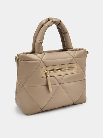 АУГС332200 Сумка женская искусственная ко жа,280х120х250,бежевая