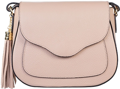 F130B-19/2020 Сумка жен.,нат.кожа 21х18х11 пудровая