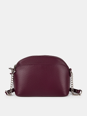 Сумка женская из натуральной кожи, бордовая, 22x9x17