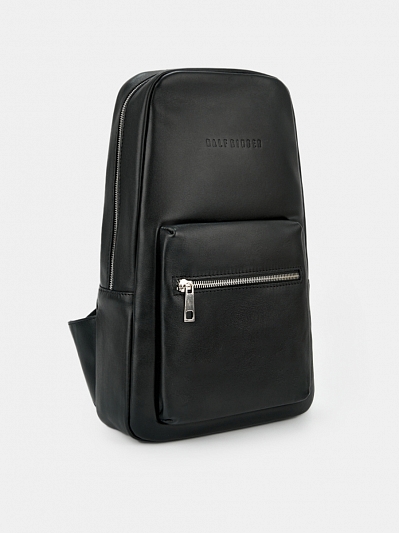 АУГС336200 Рюкзак мужской натуральная ко жа,21х34х6,5, черный