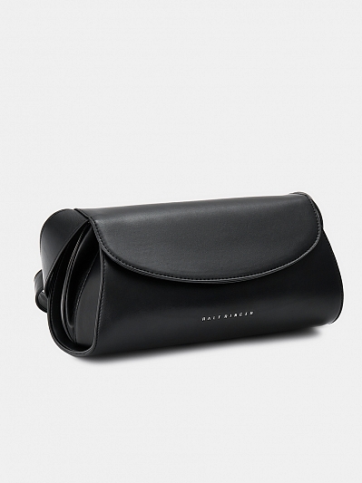 Сумка багет женская, черная, 13x29x11