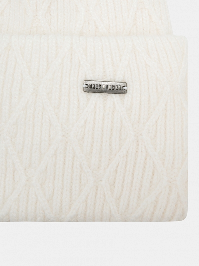 Шапка женская с ангорой, белая