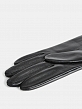 LB-0981L-RF-black-6.5_Н Перчатки жен.нат.кожа70%шерсть ,30% акрил р.6,5 черный/серый
