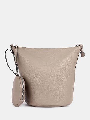 R38180/33 Сумка женская, искуственная кожа,200x320x300,серо-бежевая