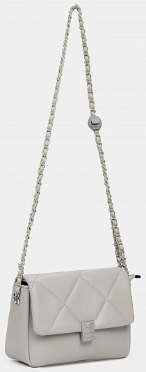 01-532-38-4 Сумка женская,экокожа 100% , 21*7*12 серая