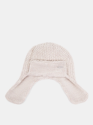 110323P-18721-33_Н Шапка ушанка женская,50%шерсть 50%акрил,молочная