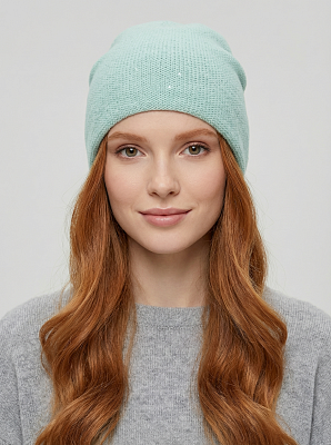 АУГЧ097700_Н Шапка женская Ralf Ringer,60% ангора,40%полиамид,эеленая