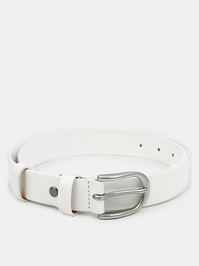 LUSA04-P-11 Ремень женский Ralf Ringer,нат ур.кожа,2,8*113 , белый