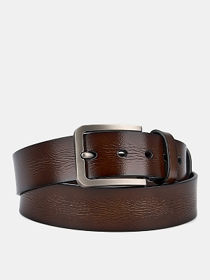 150413P-22169-02 Ремень мужской Ralf Ringer,нат ур.кожа,125х3,4см,коричневый